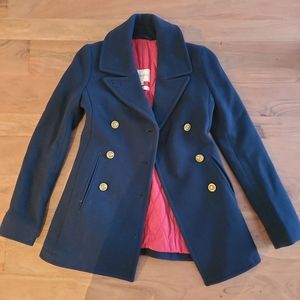 Navy peacoat from Wilfred Free